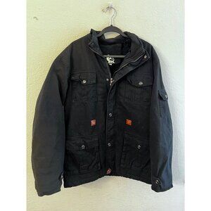 David Outwear black survival military jacket coat mens size XL